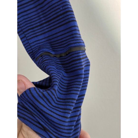 Lululemon Swiftly Tech Long Sleeve Shirt Blue Black Striped Size 8 Running Top - Picture 4 of 6
